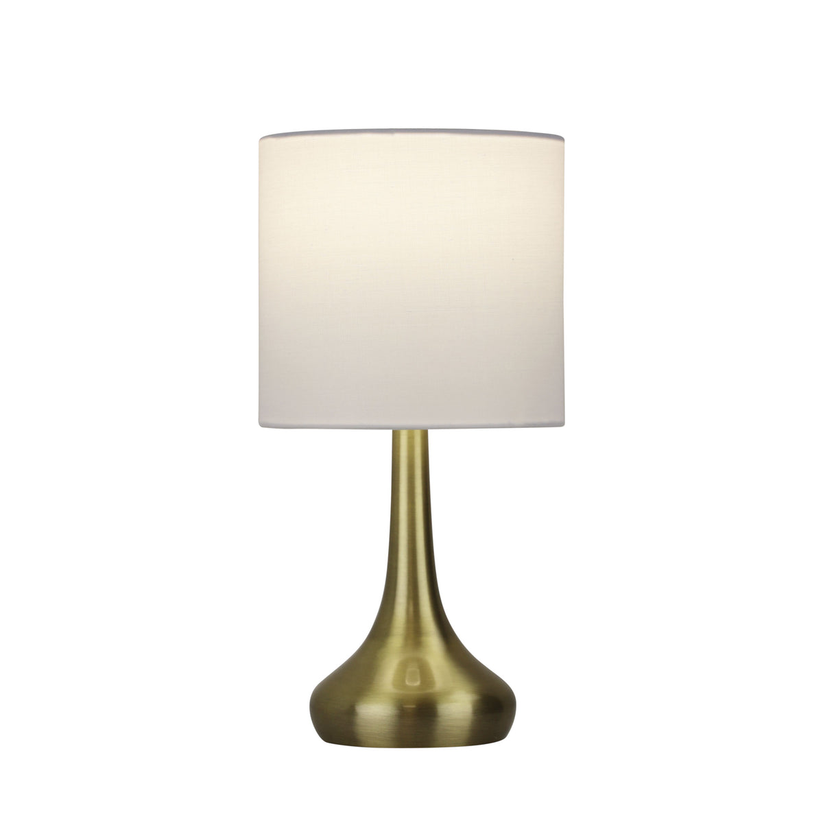 On / Off Touch Lamp in Antique Brass Finish - Lola Antique Brass