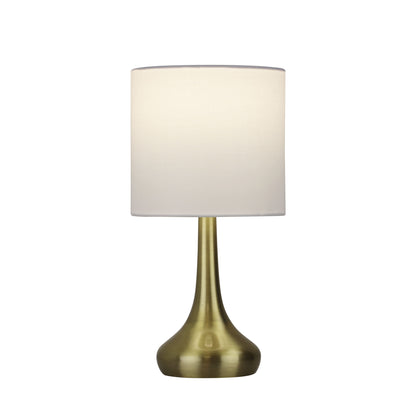 On / Off Touch Lamp in Antique Brass Finish - Lola Antique Brass