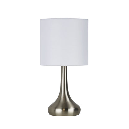 On / Off Touch Lamp Brushed Chrome Finish - Lola Brushed Chrome