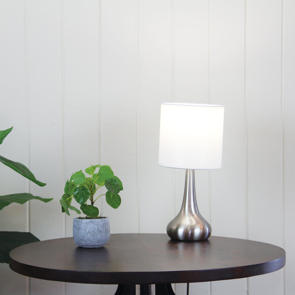 On / Off Touch Lamp Brushed Chrome Finish - Lola Brushed Chrome