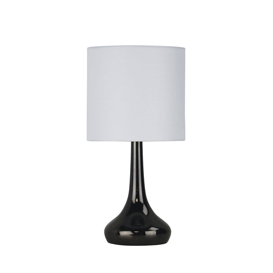 On / Off Touch Lamp in Gunmetal Finish - Lola Gunmetal