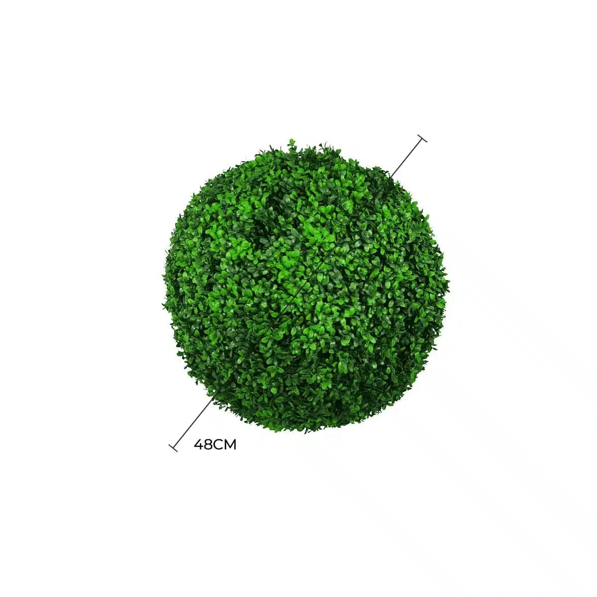 Large Green Leaf Buxus Faulkner Topiary Ball UV Resistant 48cm - Image 2