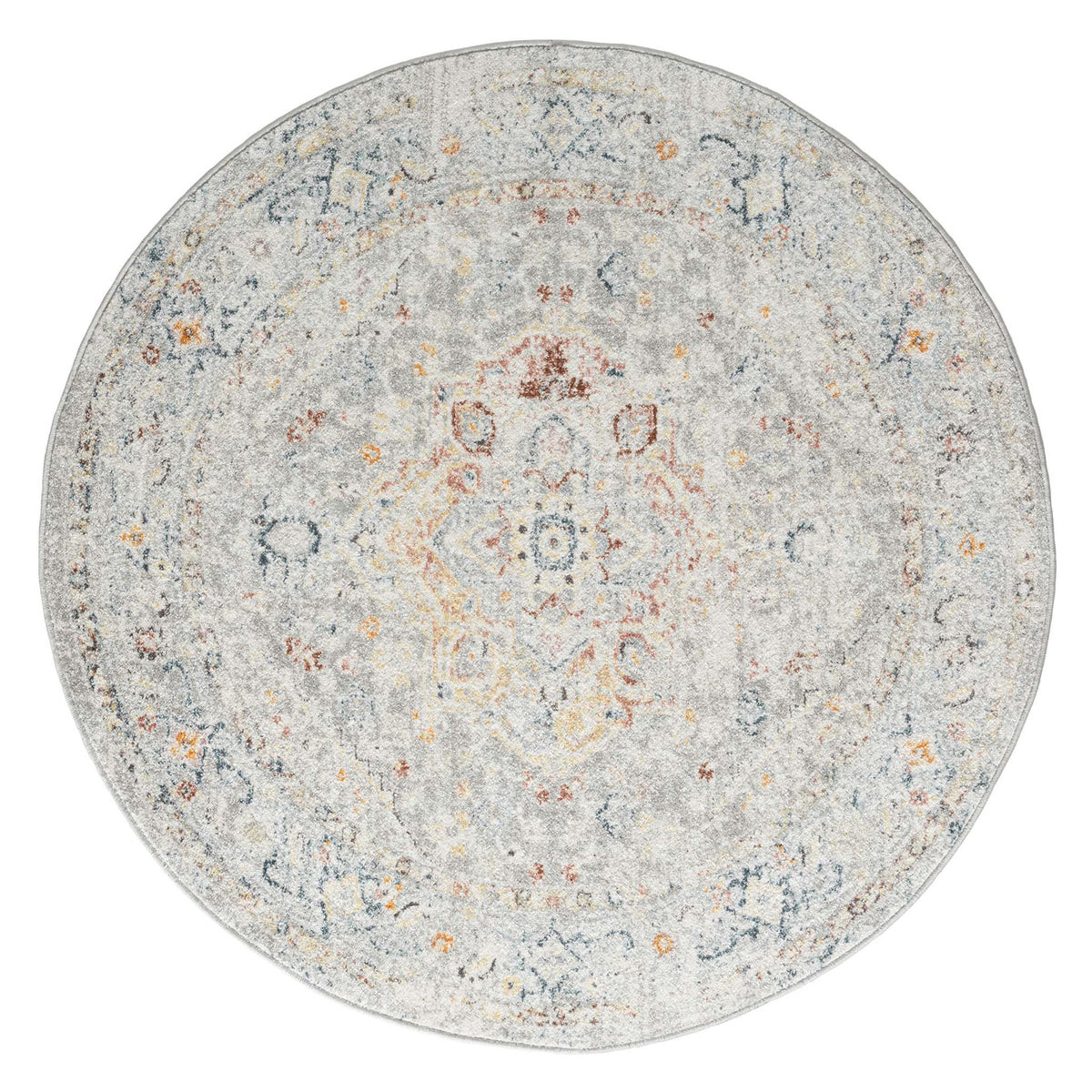 Luna 7406 Lt Grey Round Rug