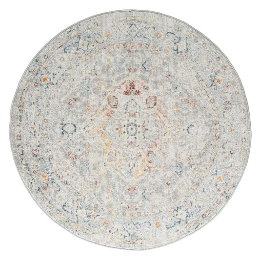 Luna 7406 Lt Grey Round Rug