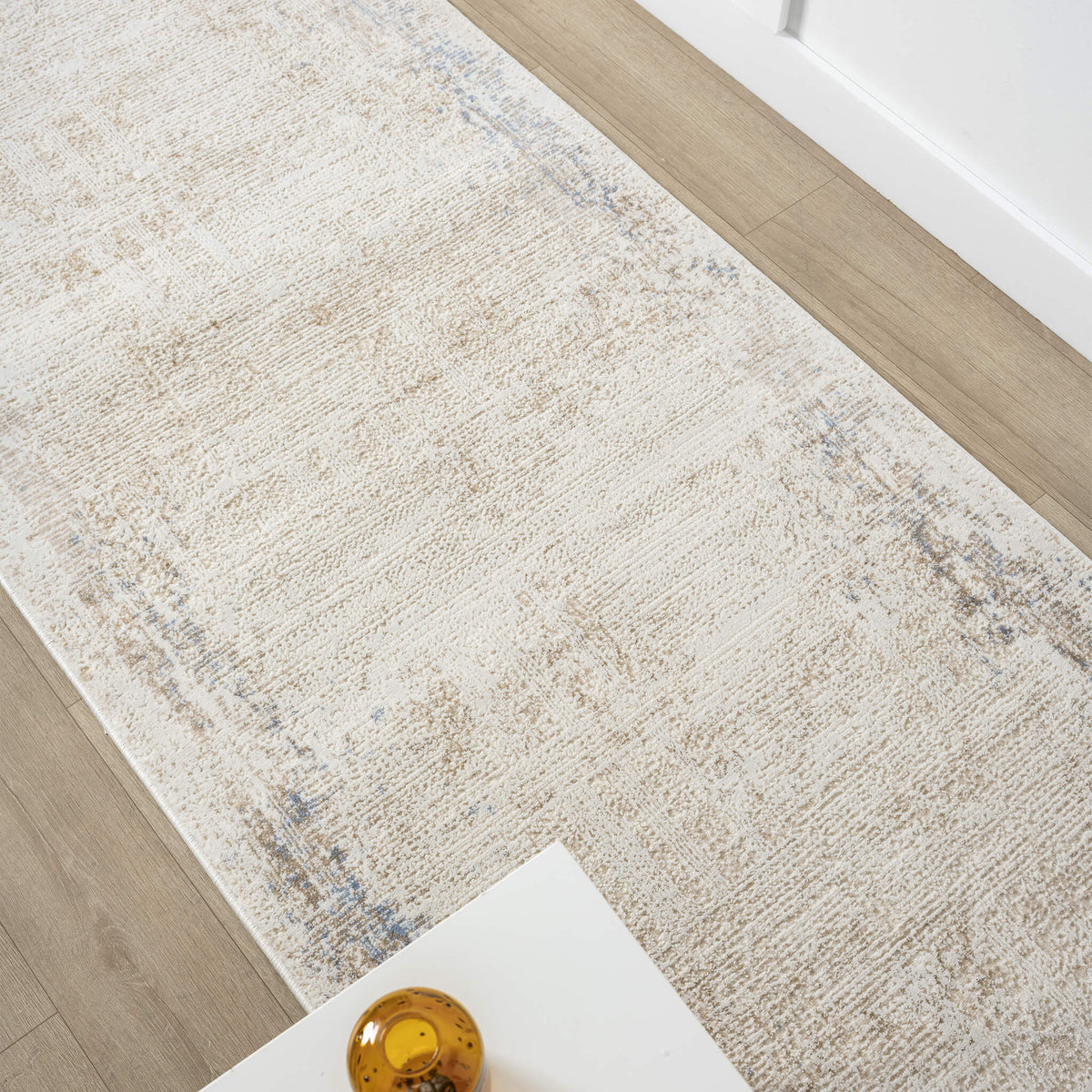 Luxley 580 Ivory Modern Hallway Runner