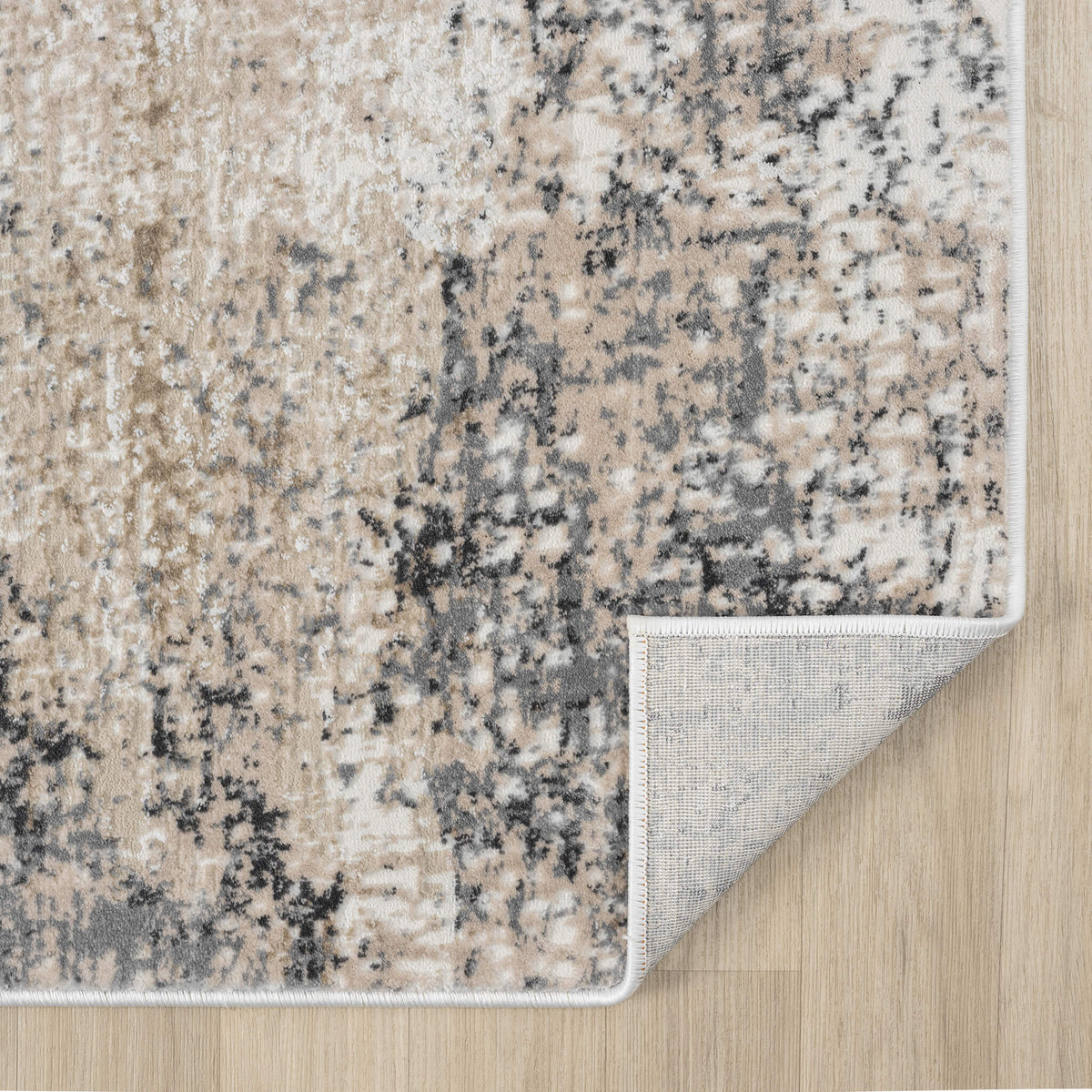 Luxley 594 Stone Modern Hallway Runner