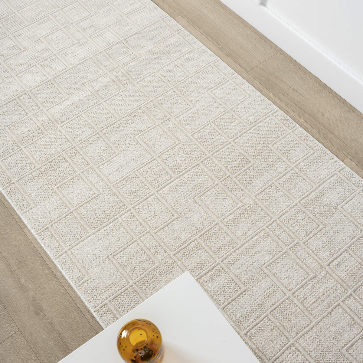 Luxley 598 Linen Modern Hallway Runner