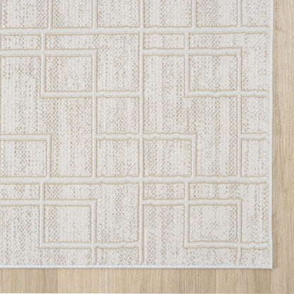 Luxley 598 Linen Modern Hallway Runner