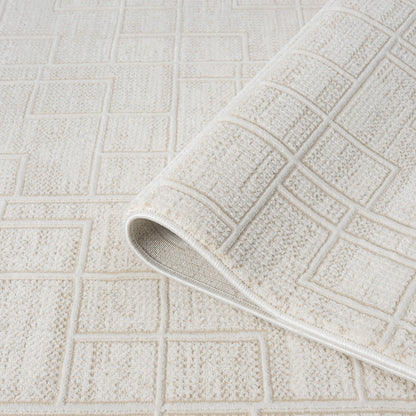 Luxley 598 Linen Modern Hallway Runner