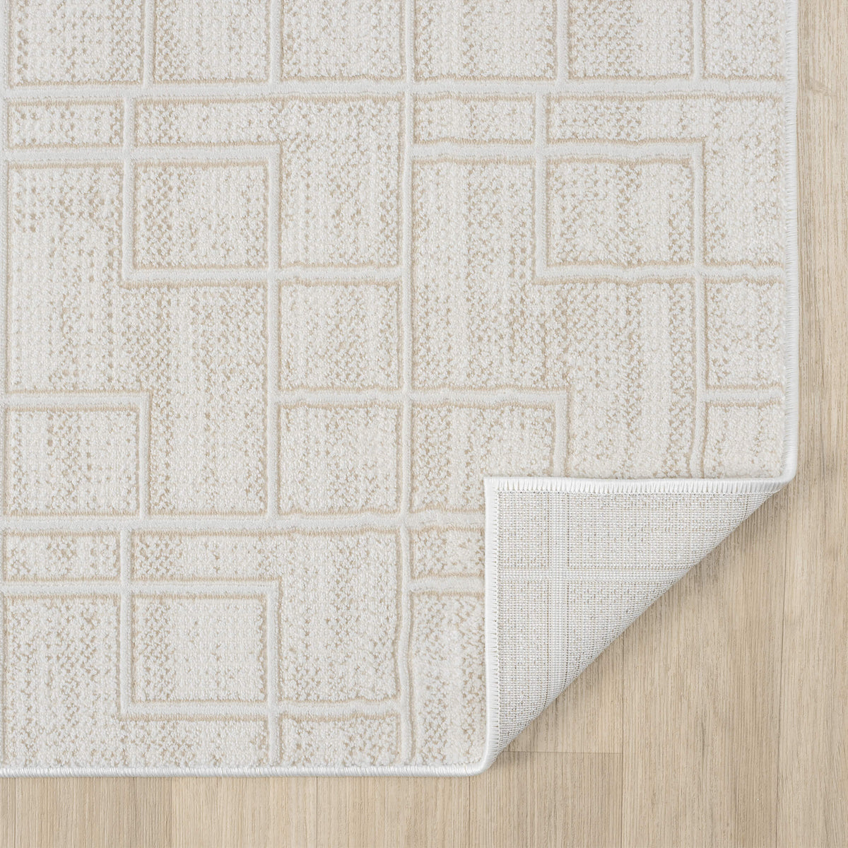 Luxley 598 Linen Modern Hallway Runner
