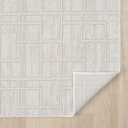 Luxley 598 Linen Modern Hallway Runner