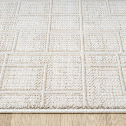 Luxley 598 Linen Modern Hallway Runner