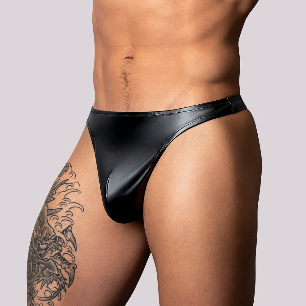 Male Power Liquid Onyx 2.0 Wet Look Thong
