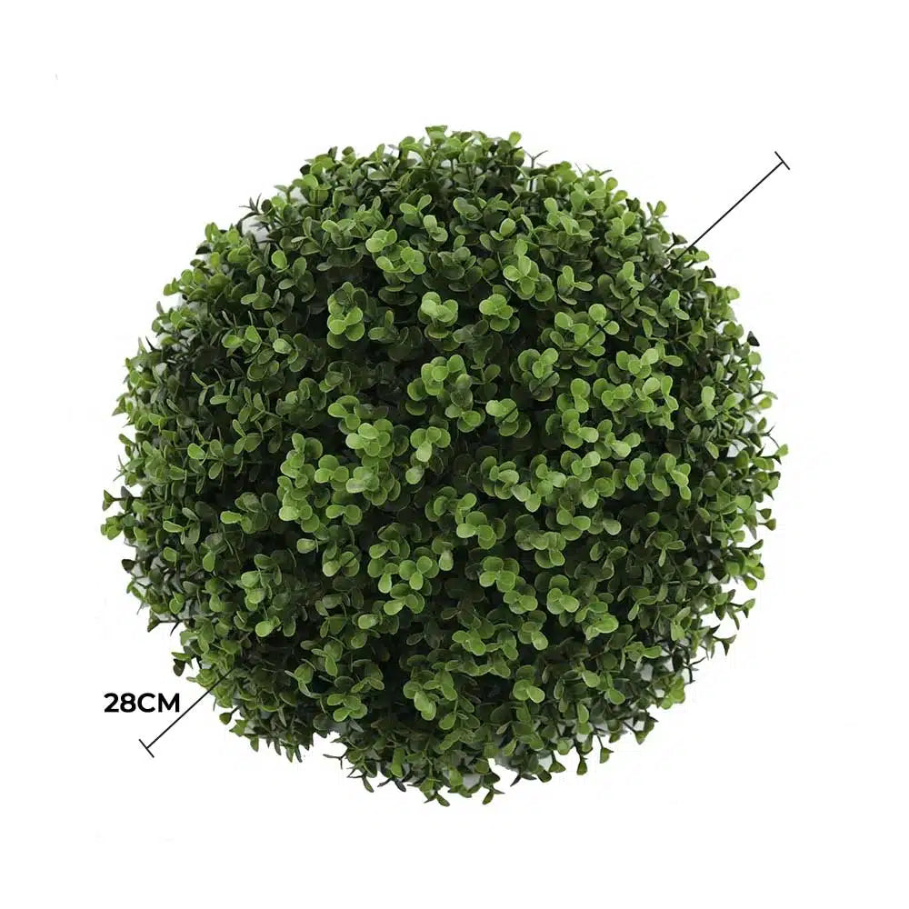 Medium Artificial Topiary Ball Natural Buxus 28cm - Image 2