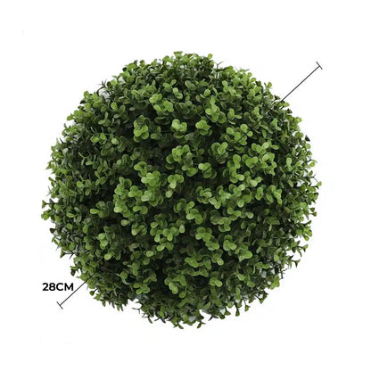 Medium Artificial Topiary Ball Natural Buxus 28cm - Image 2