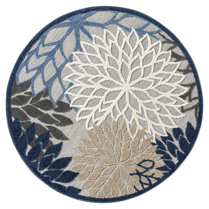 Monaco 1210 Blue Round Rug