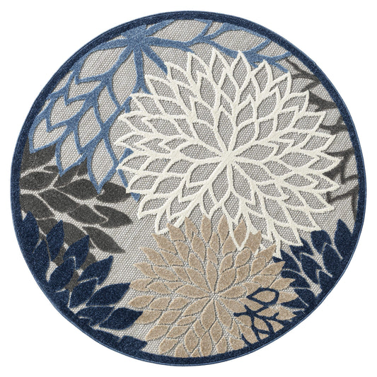 Monaco 1210 Blue Round Rug