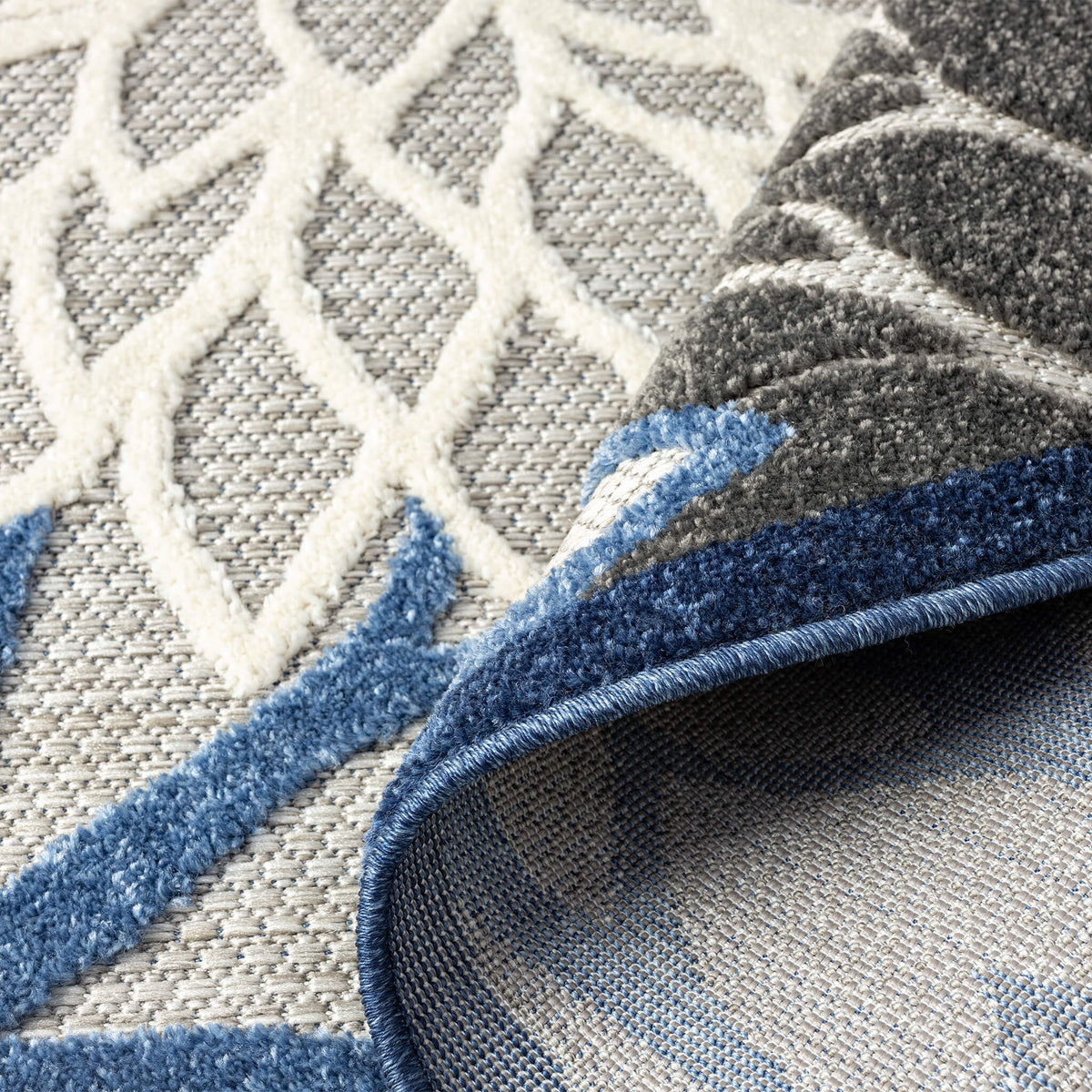 Monaco 1210 Blue Round Rug