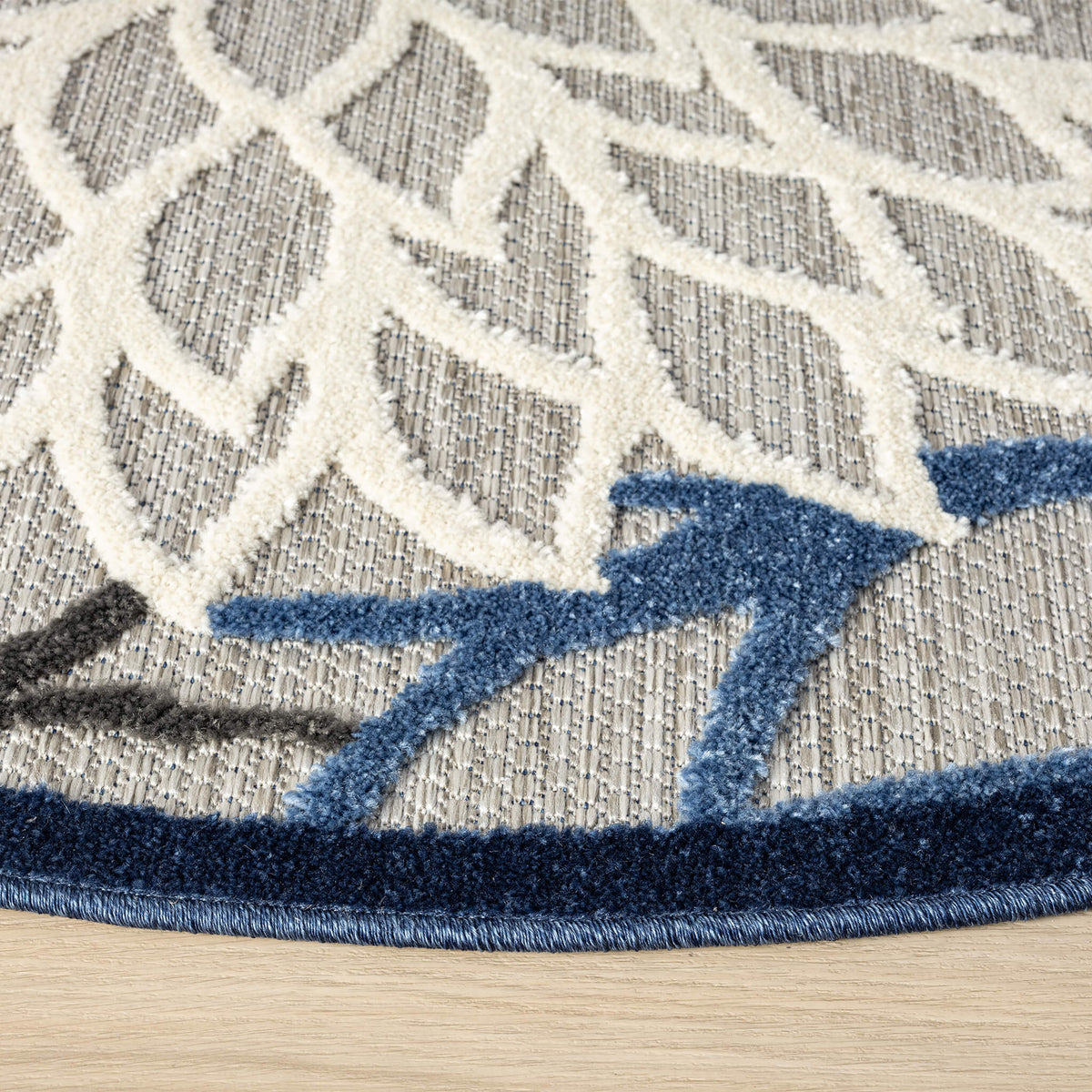 Monaco 1210 Blue Round Rug