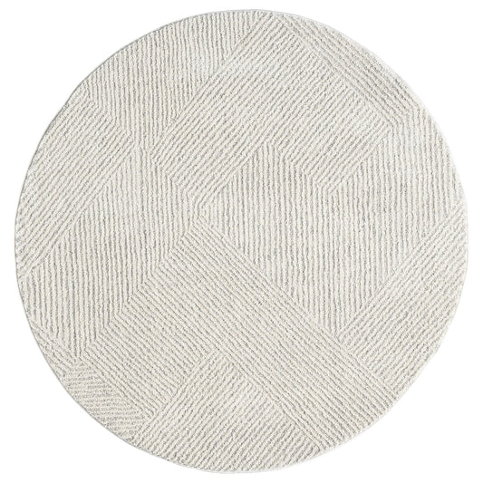 Nature 495 Sand Modern Round Rug