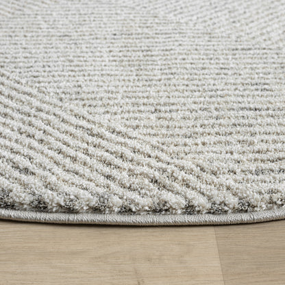 Nature 495 Sand Modern Round Rug