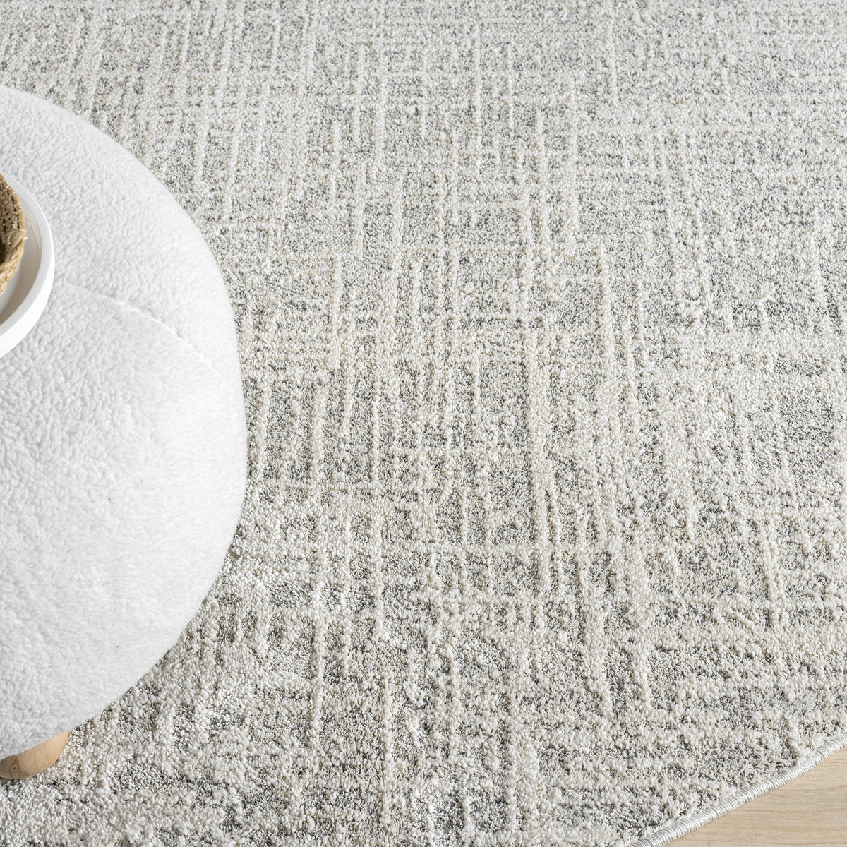 Nature 497 Linen Modern Round Rug