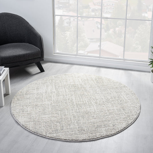 Nature 497 Linen Modern Round Rug