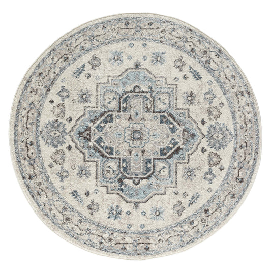 Newport 8478 Blue Round Rug