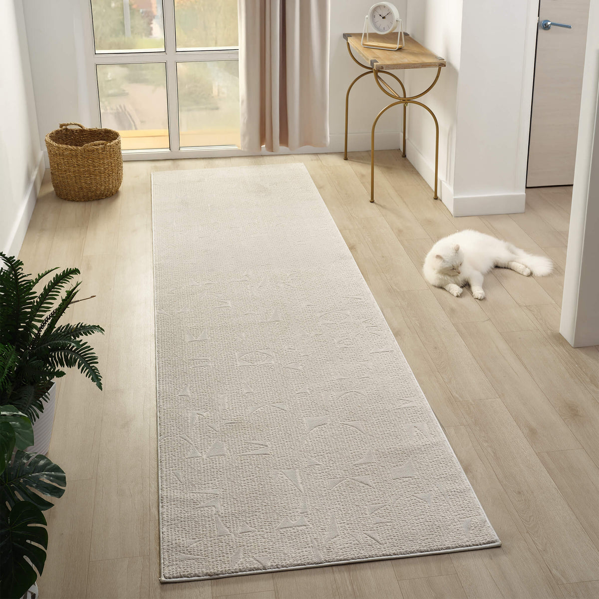 Noble 778 Stone Modern Hallway Runner