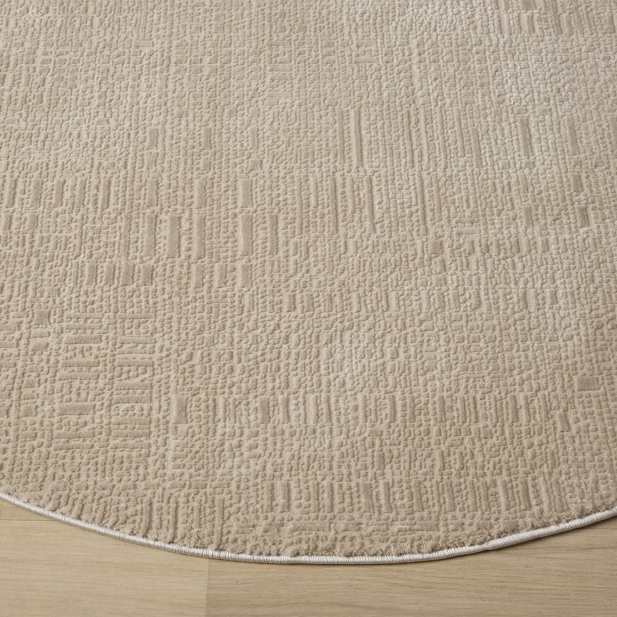 Noble 779 Fawn Modern Round Rug