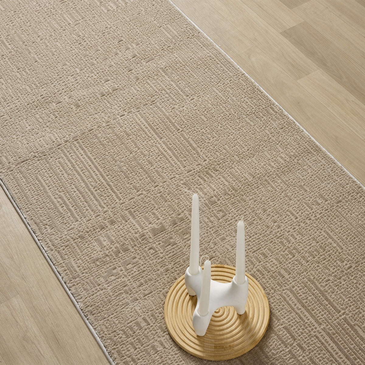 Noble 779 Fawn Modern Hallway Runner