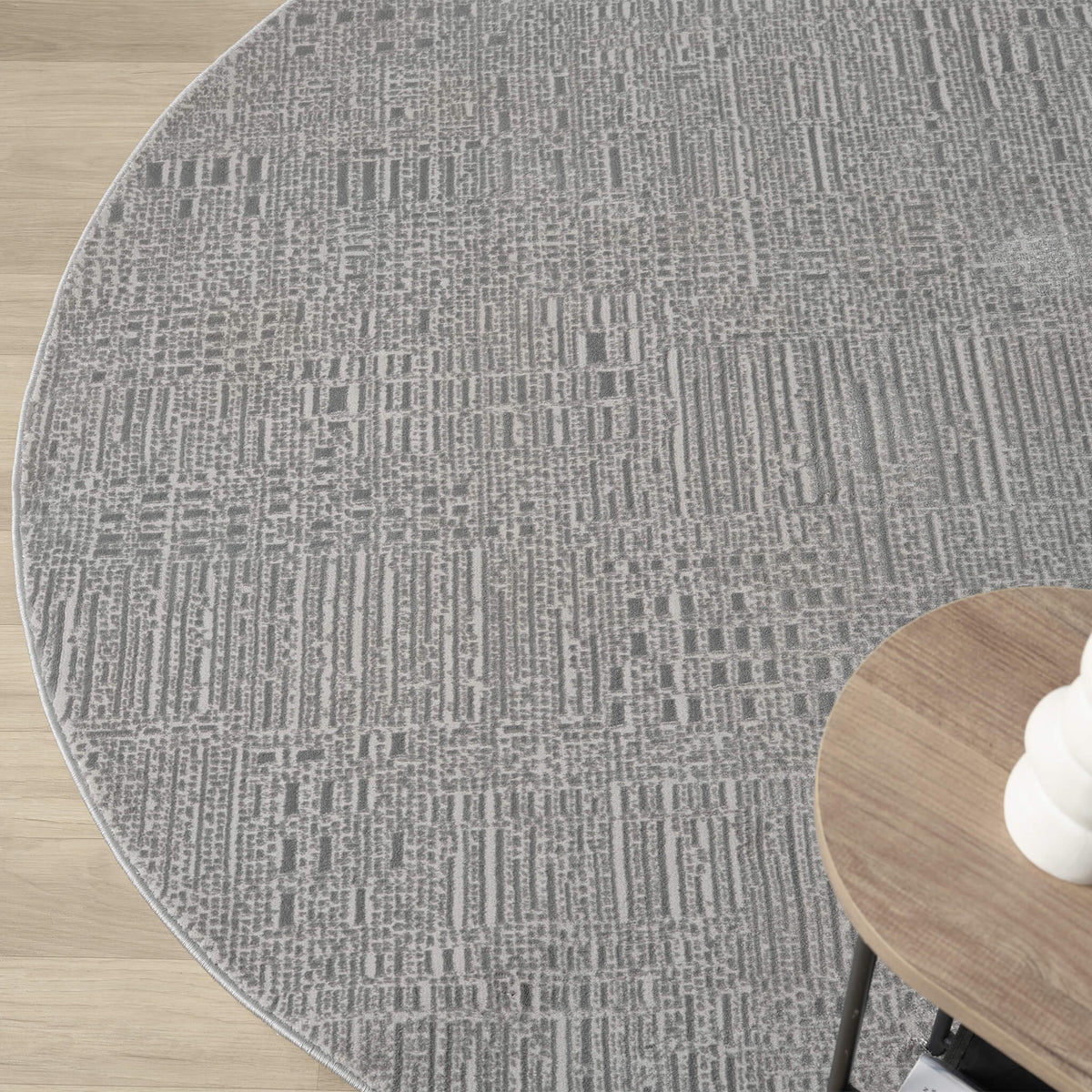 Noble 779 Slate Modern Round Rug