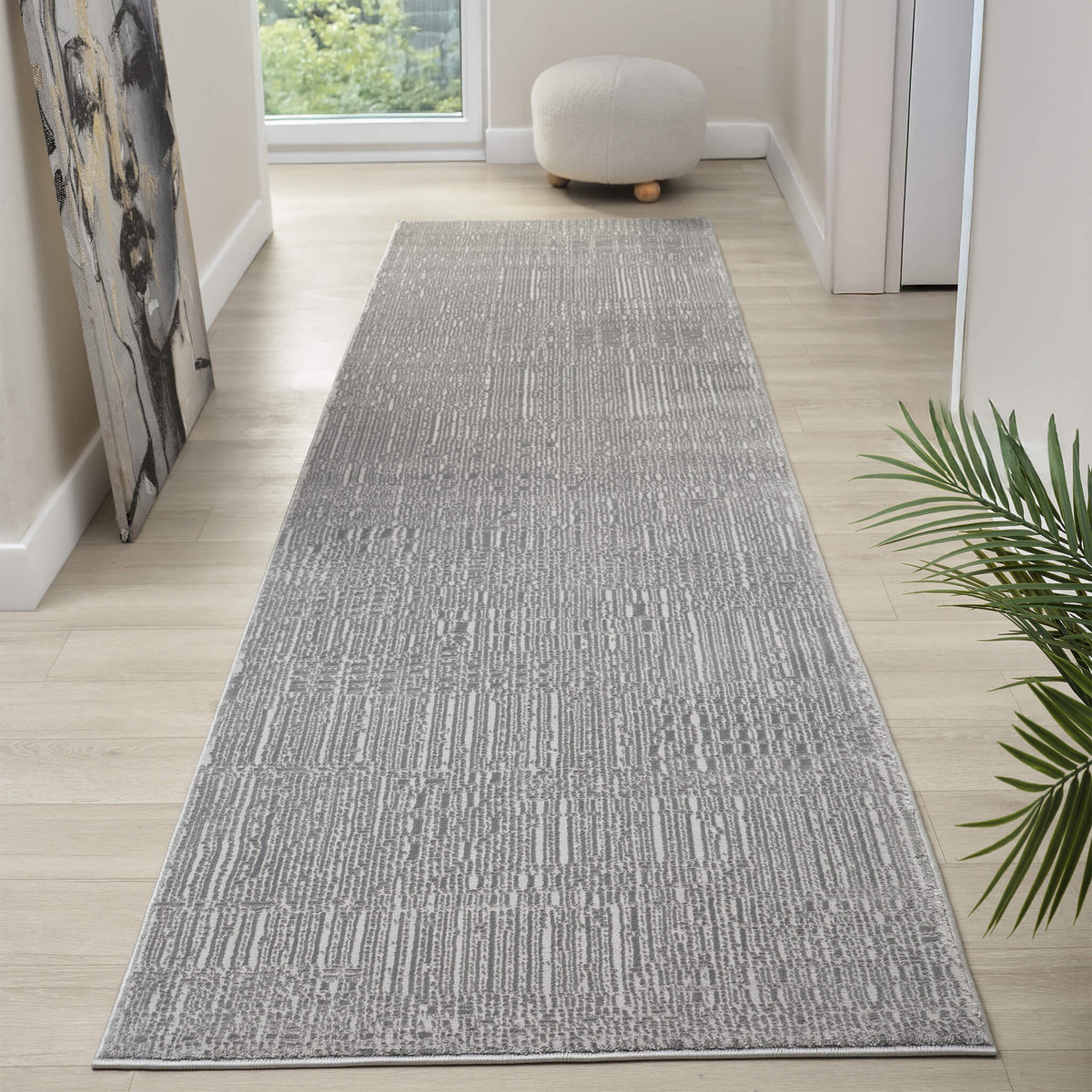 Noble 779 Slate Modern Hallway Runner