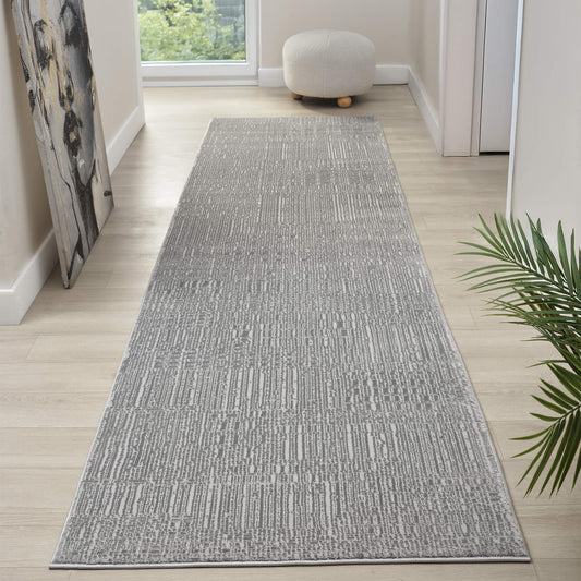 Noble 779 Slate Modern Hallway Runner