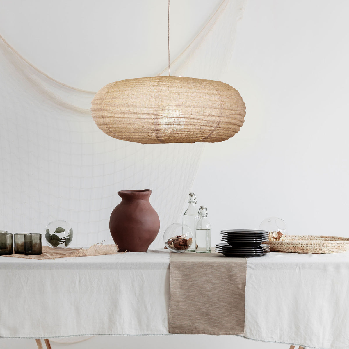 Flax Linen Shade Only - Kanto.60 Oval Flax