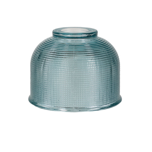 15cm Retro Halophane Glass Shade - Maison 15 Blue