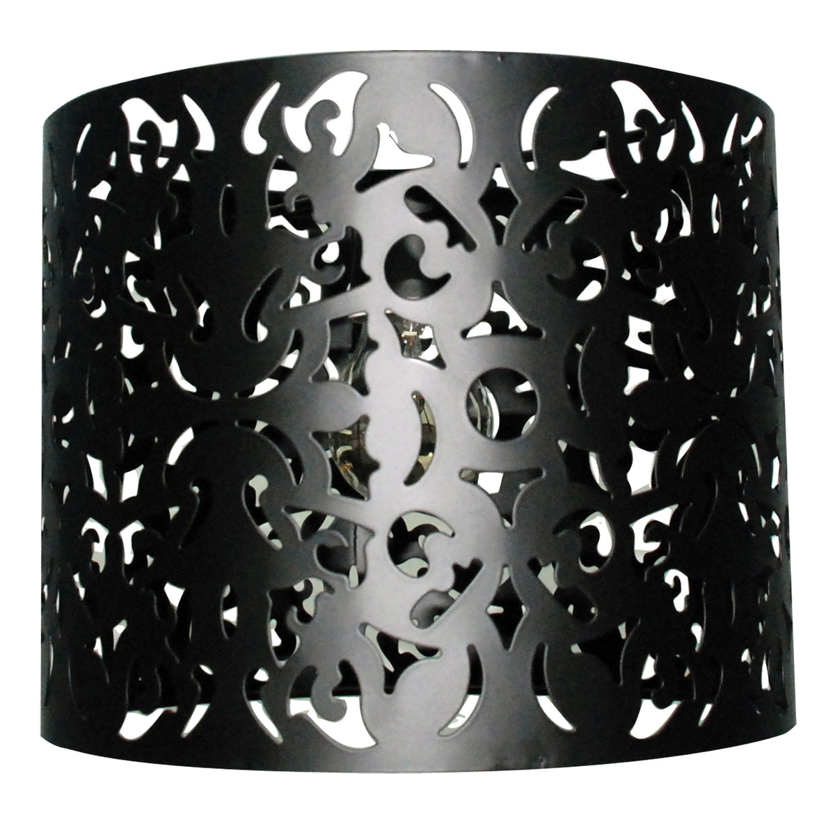 25cm Laser Cut Metal DIY Ceiling Light Black - Vicky Black