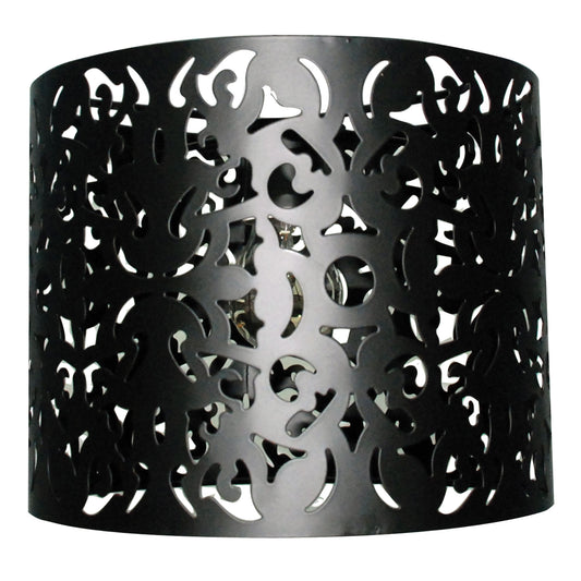 25cm Laser Cut Metal DIY Ceiling Light Black - Vicky Black