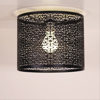 Laser Cut Metal DIY Ceiling Light - Bursa Black