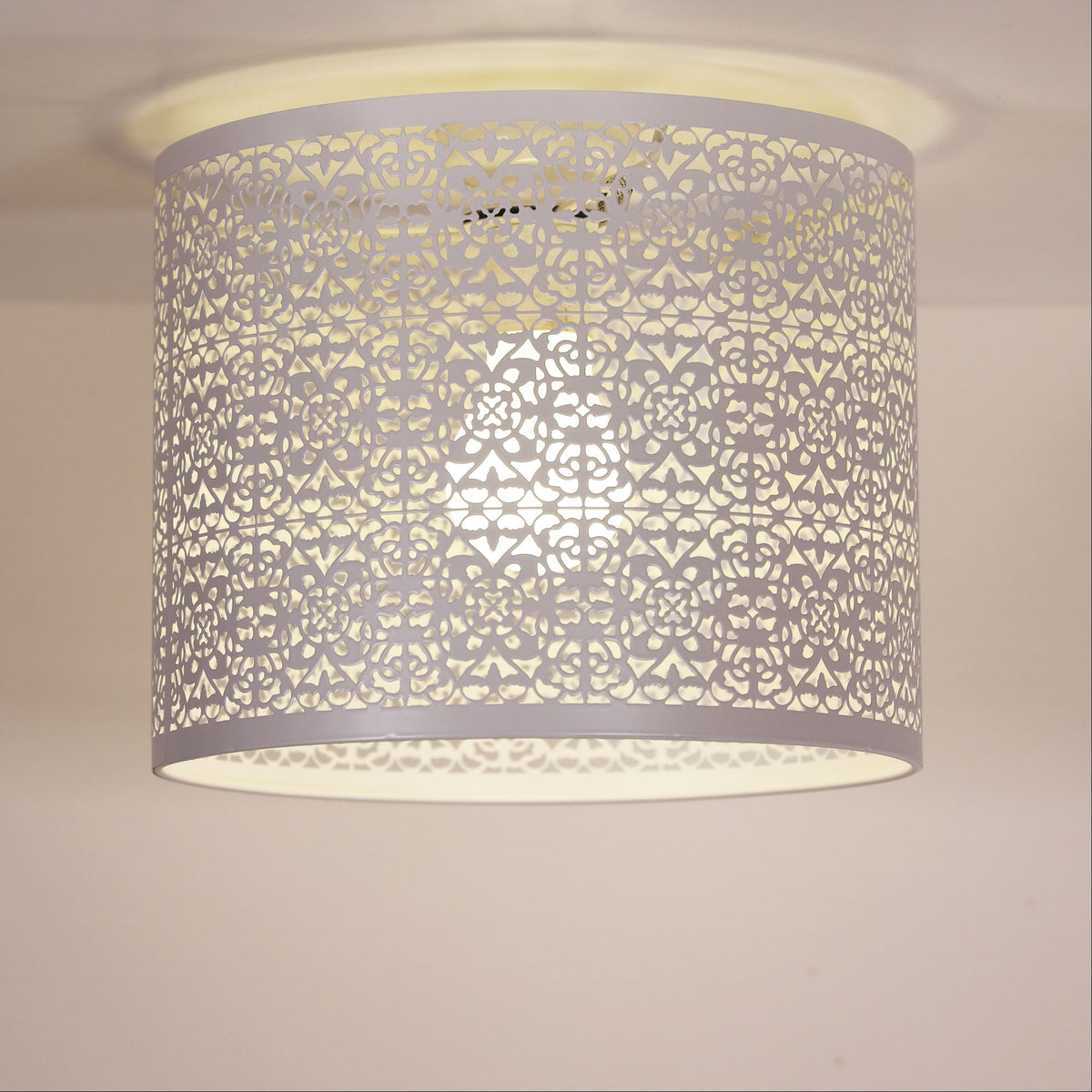 Laser Cut Metal DIY Ceiling Light - Bursa White