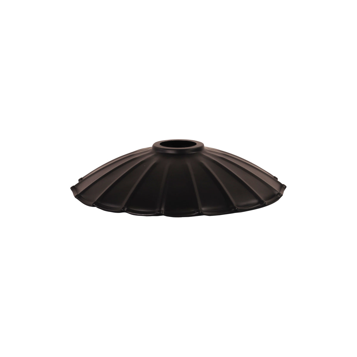 25cm Pleated Metal Shade - Brolli.25 Black