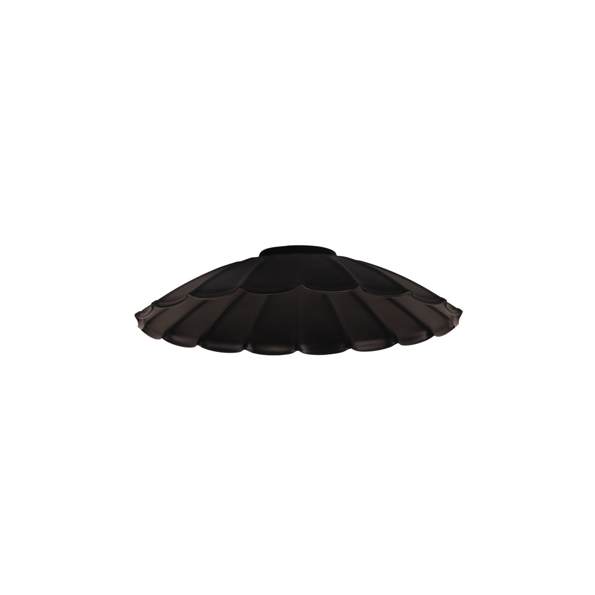 25cm Pleated Metal Shade - Brolli.25 Black