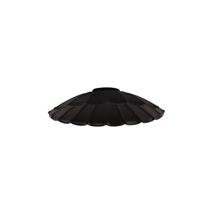 25cm Pleated Metal Shade - Brolli.25 Black
