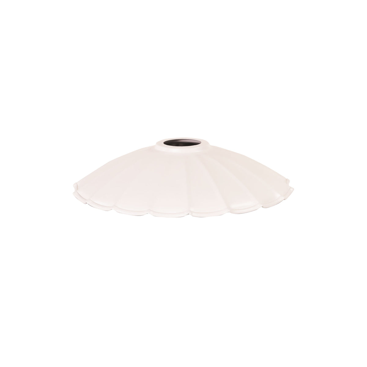 25cm Pleated Metal Shade - Brolli.25 White