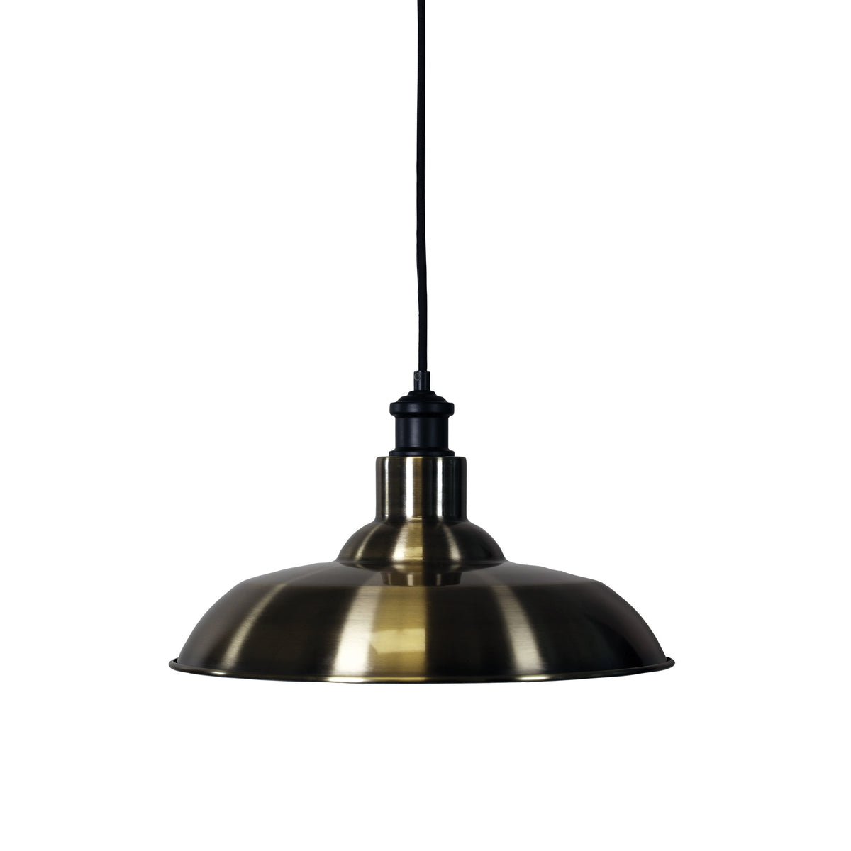 38cm Plated Industrial Vintage Shade - Slater Antique Brass