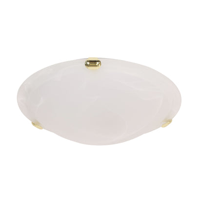 Alabaster Glass Oyster with Gold Clips E27 - Remo 30 Gold