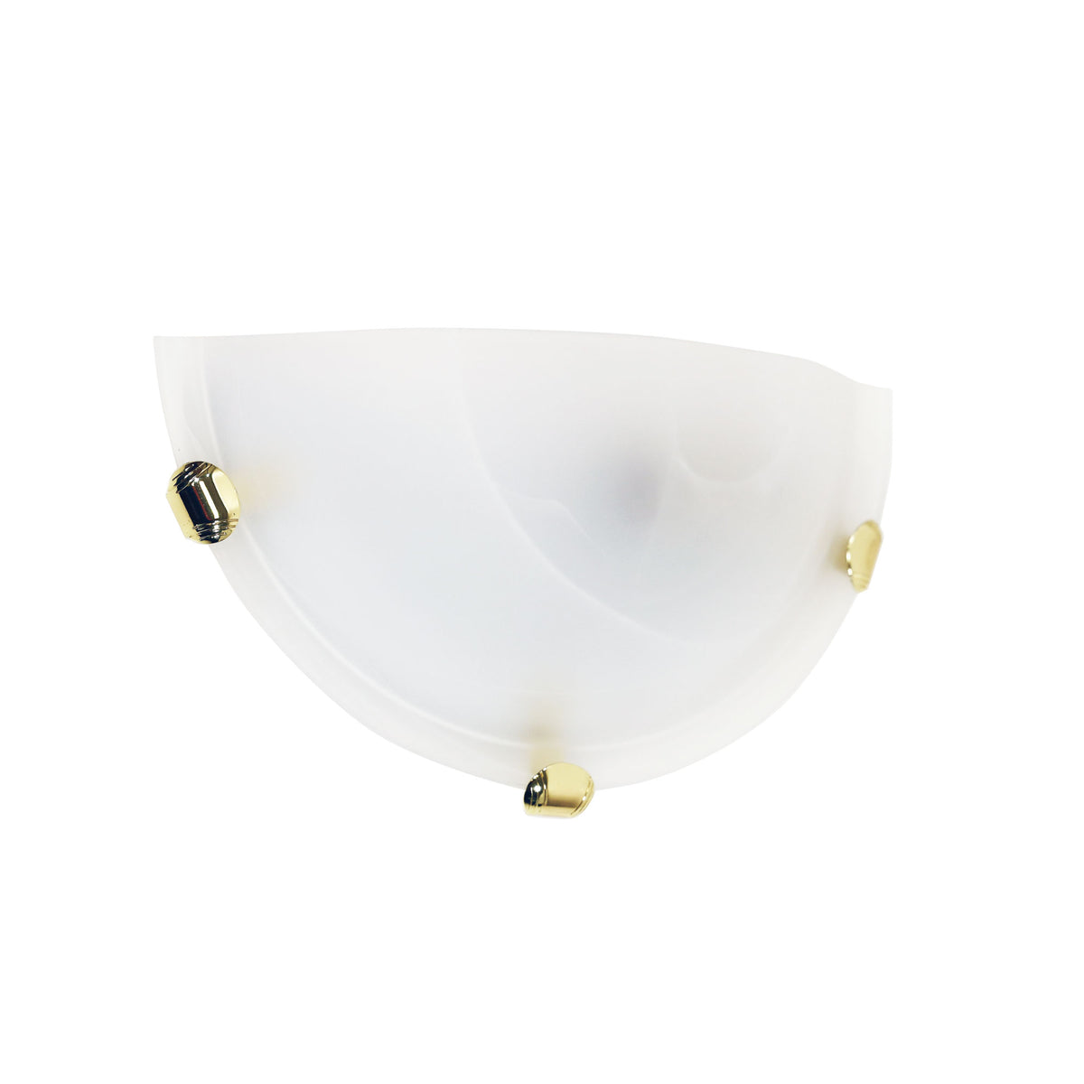 Alabaster Glass Wall Light with Gold Clips - Remo Wall Gold