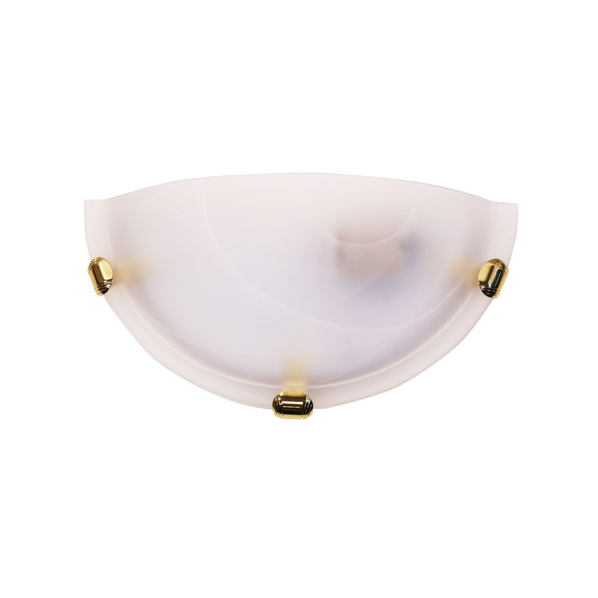 Alabaster Glass Wall Light with Gold Clips - Remo Wall Gold