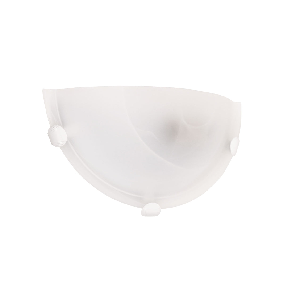 Alabaster Glass Wall Light with White Clips - Remo Wall White