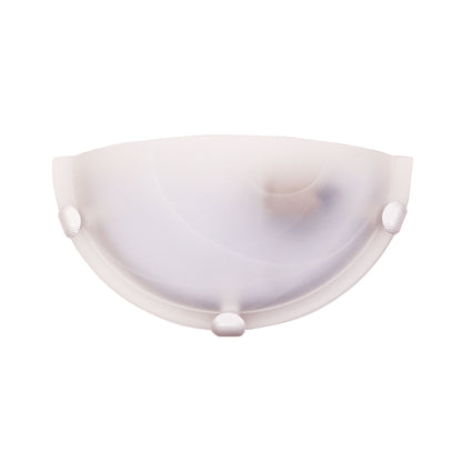 Alabaster Glass Wall Light with White Clips - Remo Wall White